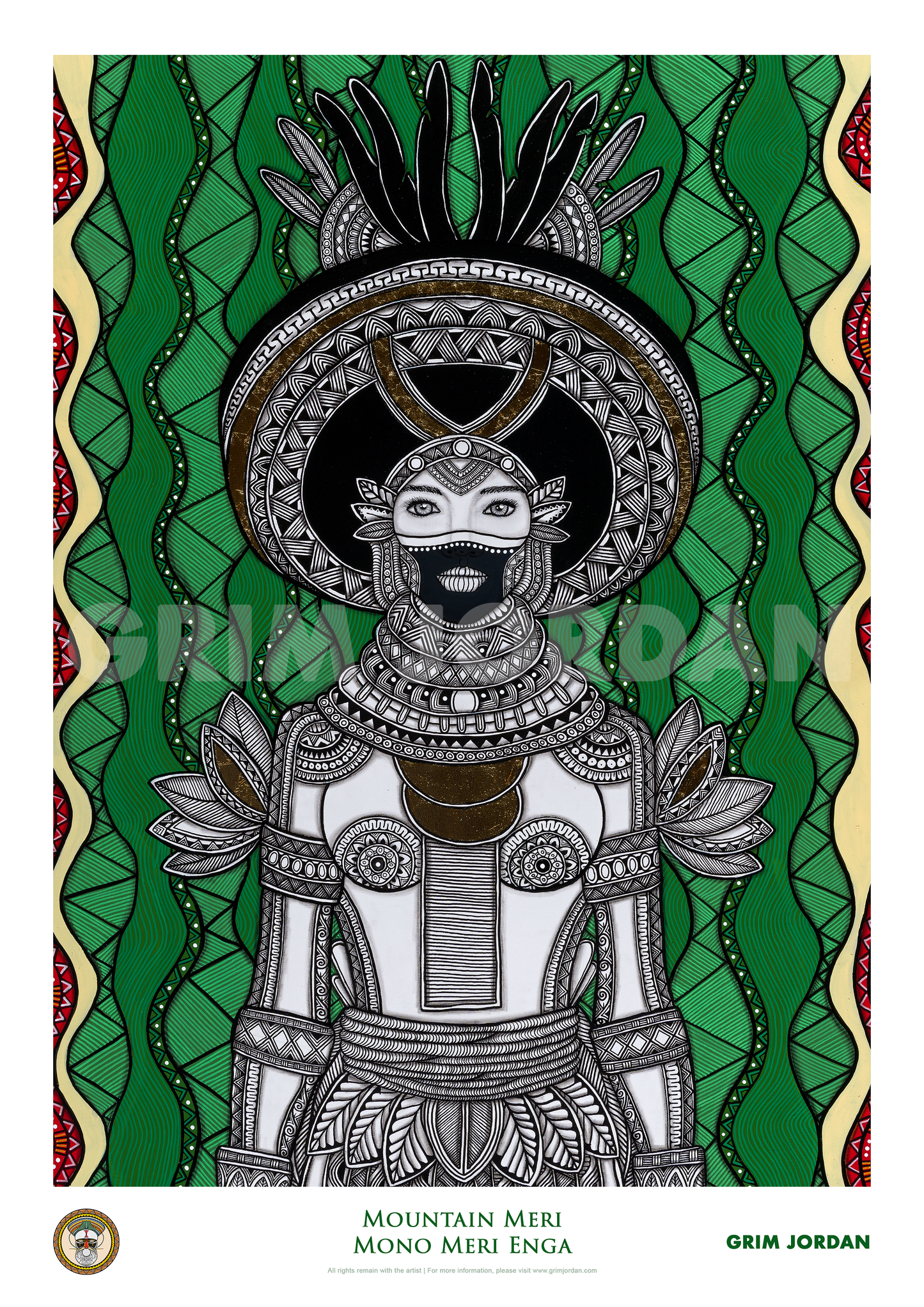 Mountain Meri - Mono Meri Enga Fine Art Print