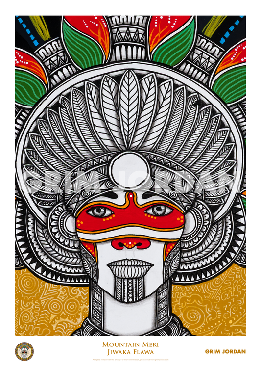 Mountain Meri - Jiwaka Flawa Fine Art Print