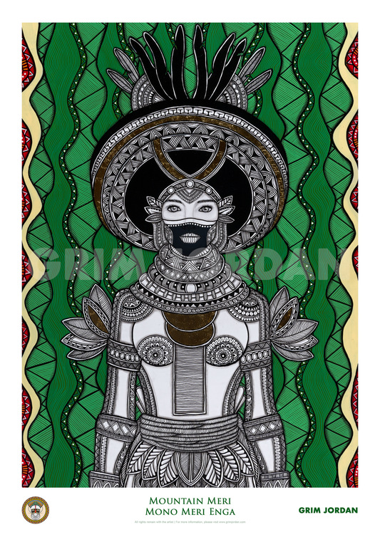 Mountain Meri - Mono Meri Enga Fine Art Print