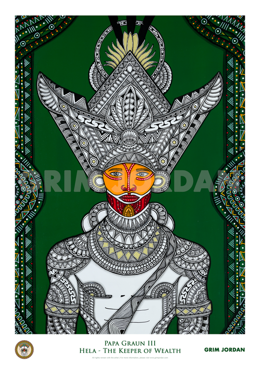 Papa Graun III - Hela: The Keeper of Wealth Fine Art Print